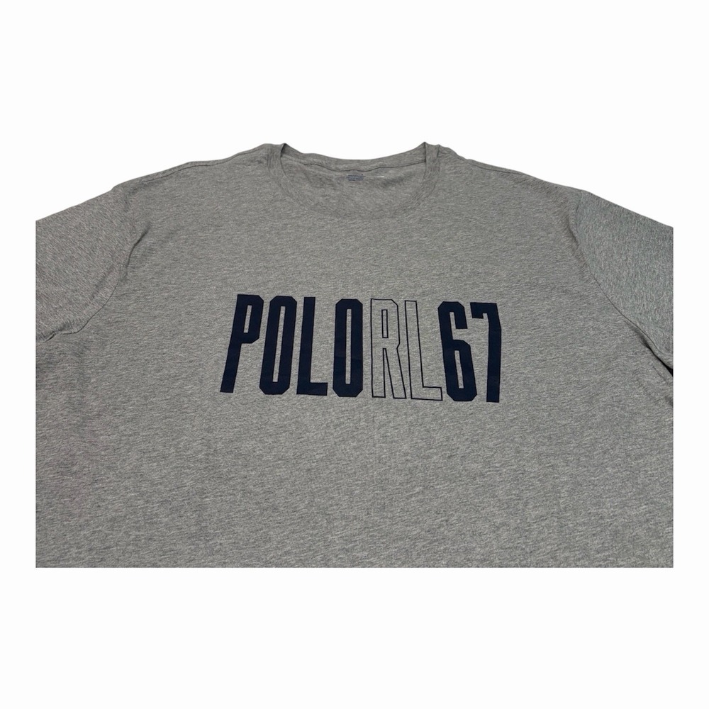 Polo Ralph Lauren M Print Shop‎ Graphic Logo T-Shirt Grey 2XLT NWT
